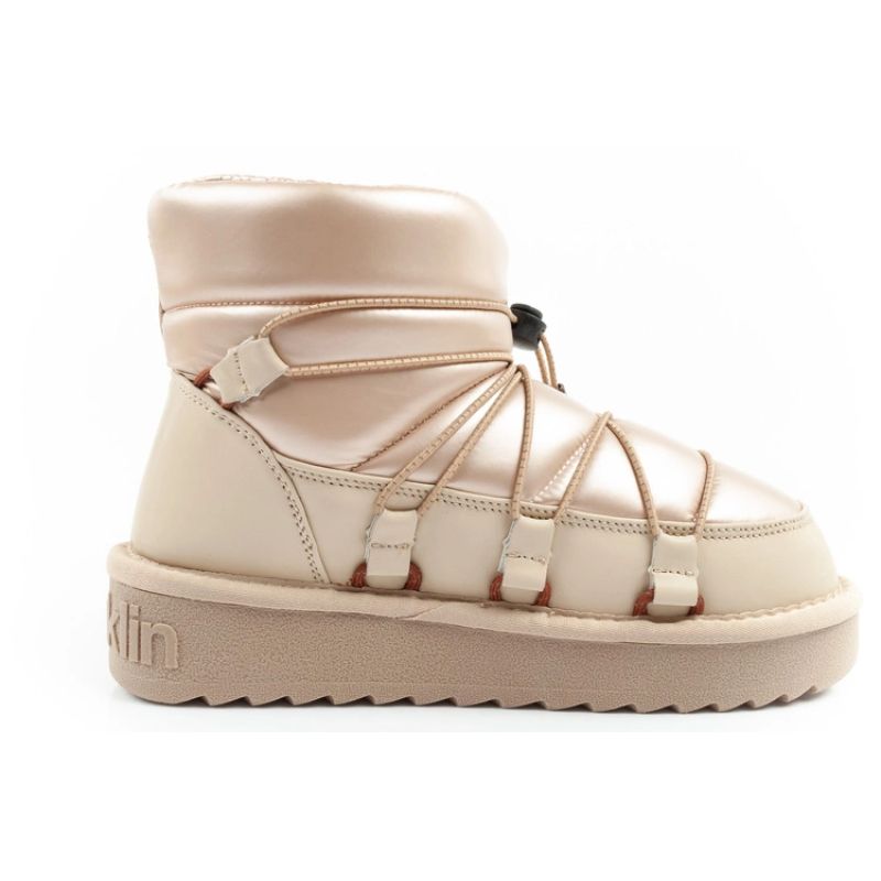 4. D.Franklin Damen Winter Schneestiefel Modische isolierte goldene Stiefeletten