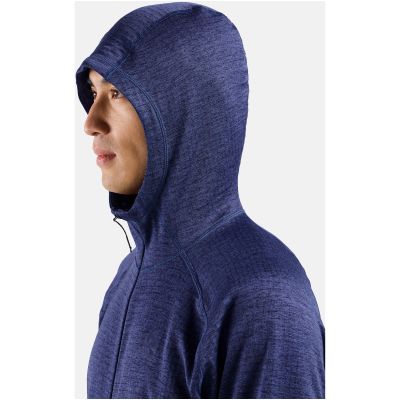 7. Herren-Sweatshirt Odlo TENCIA Midlayer-Hoodie mit durchgehendem Reißverschluss, blau