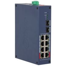 Dahua Technology CHS4210-8GT-110 Managed Network Switch L2 Gigabit Ethernet (10/100/1000) unterstützt PoE, DIN-Schienenmontage, Dunkelblau