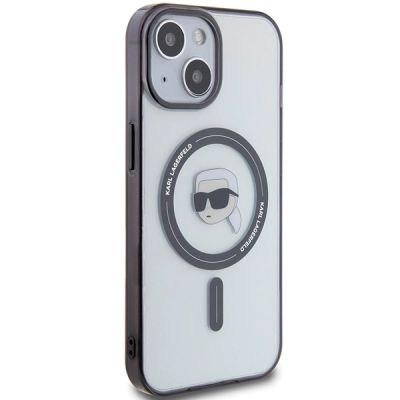 4. Karl Lagerfeld KLHMP15MHKHNOTK iPhone 15 Plus 6,7" transparentes Hardcase IML Karl`s Head MagSafe