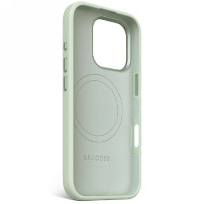 3. Decoded Antimicrobial Silicone Stacks Backcover Case mit MagSafe für iPhone 16 Pro – Grün