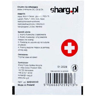 3. Pfefferspray-Neutralisierungstücher SHD101V2 SHARG