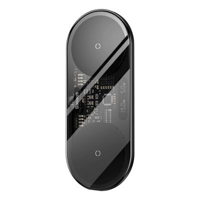 6. Baseus Digital LED Display Dual Wireless Ladegerät mit Digitalanzeige 20W schwarz (WXSX010101)