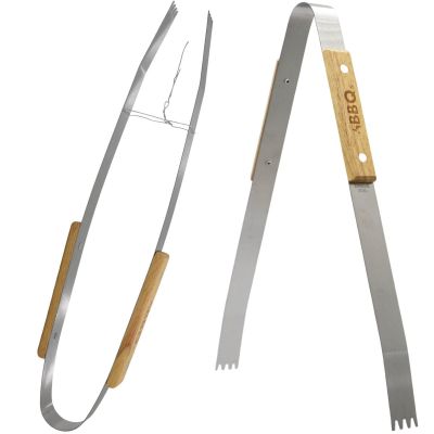 24. 3-in-1 Grillbesteck-Set mit Holzgriff