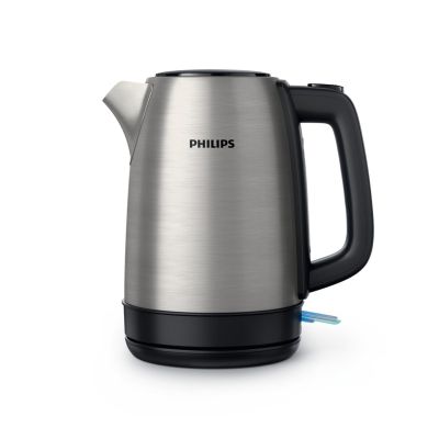 7. Philips Daily Collection Wasserkocher aus Metall, 1,7 l – mit Federdeckel und Füllstandsanzeige
