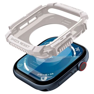7. Spigen Rugged Armor Armband für Apple Watch 10 46 mm – Beige