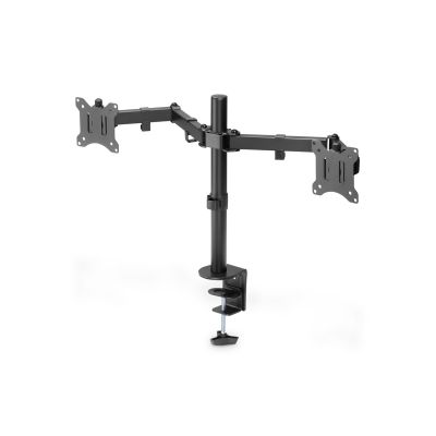 DIGITUS DOPPEL-TISCHHALTERUNG MIT KLEMME 2XLCD MAX. 32" MAX. BELASTUNG 2X 8KG NEIGBAR UND SCHWENKBAR SCHWARZ DA-90400