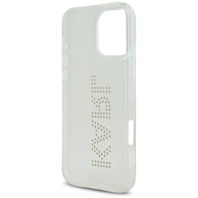 7. Karl Lagerfeld IML Strass Logo iPhone 16 Pro Hülle - Transparent
