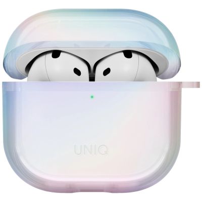 2. Uniq Iridescia Hülle für AirPods 4 Hang Case - Holoweiß