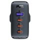 4. Schnellladegerät GaN UK 100W Power Delivery 3x USB C 1x USB - Schwarz
