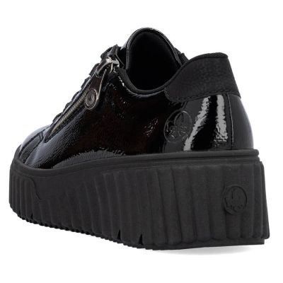 8. Rieker W N2501-00 schwarze Keilschuhe