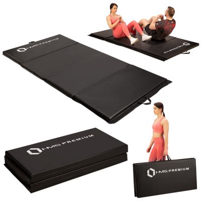 8. Klappbare Gymnastikmatratze schwarz 2400x1200x50mm HMS MGS01