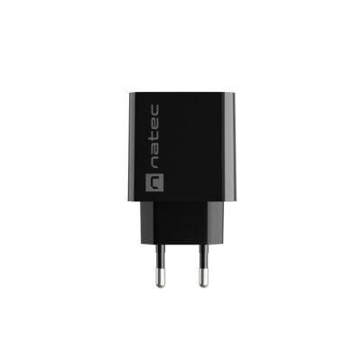 NATEC RIBERA USB-A + USB-C 20W POWER DELIVERY LADEGERÄT SCHWARZ NUC-2062