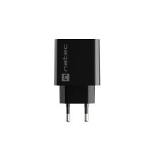 NATEC RIBERA USB-A + USB-C 20W POWER DELIVERY LADEGERÄT SCHWARZ NUC-2062
