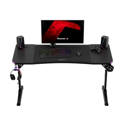 12. Huzaro Hero 3.6 RGB Schwarzer Gaming-Schreibtisch