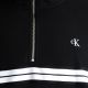 3. Calvin Klein Fleece-Kapuzenpullover mit Reißverschluss und Logo-Band, Schwarz - LZ04RE285G-UB1