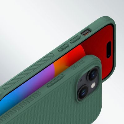 11. Nillkin Super Frosted Shield Pro verstärkte Hülle für iPhone 15 Plus – blau