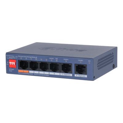 Dahua Technology CS4006-4ET2GT-60 Managed Network Switch L2 Gigabit Ethernet (10/100/1000) Unterstützt PoE Blau