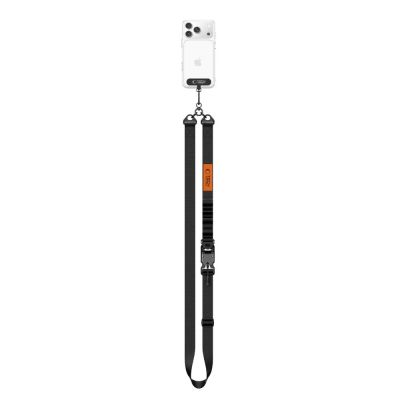 3. Tech-Protect C9S Umhängeband für Handys – Schwarz und Orange