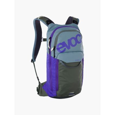 EVOC Stage 6 Trinkrucksack mit Trinkblase 2 und Wasserreservoir, Stahlviolett Dunkeloliv