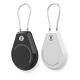 Apple AirTag Hülle Wasserdicht mit Stahlkabel - Schwarz + Weiß (2 Stück)
