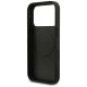 7. Guess MagSafe Hülle mit genarbtem Goldring für iPhone 18 Pro / 17 Pro – Schwarz