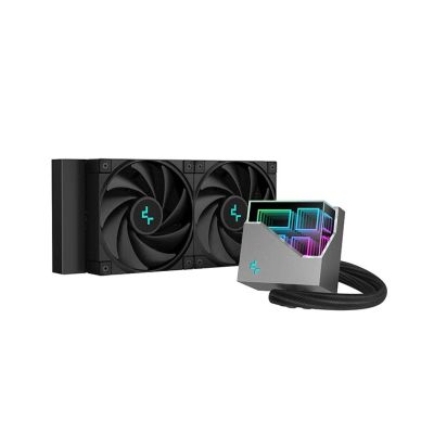 DeepCool LT520 All-in-One-Flüssigkeitskühler für Prozessoren, 12 cm, Schwarz, 1 Stück.