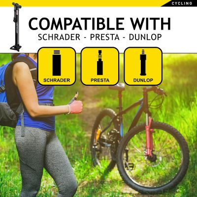 10. DUNLOP WERKSTATT-/FAHRRADPUMPE 174 psi (12 bar)
