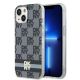 DKNY IML Checkered Mono Pattern & Printed Stripes MagSafe Hülle für iPhone 15/14/13 – Schwarz