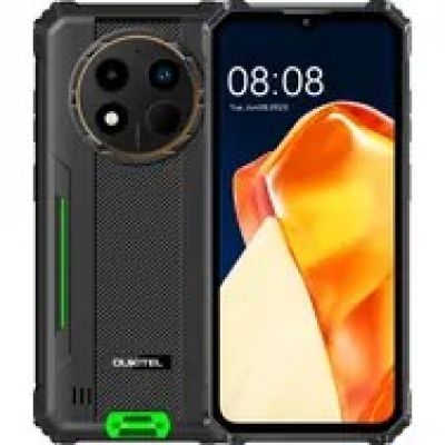 3. Oukitel WP28E 4/64 10600mAh DS. Grünes Smartphone ohne Ladegerät.