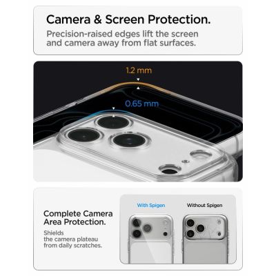 10. Spigen Ultra Hybrid Hülle für iPhone 18 Pro Max / 17 Pro Max – Transparent