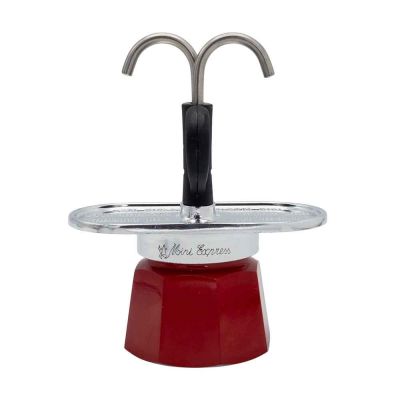 2. Bialetti Mini Express Magritte Kaffeemaschinen-Set + 2 Espressotassen