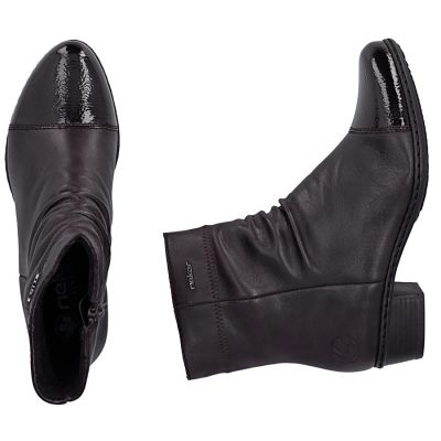 5. Damen-Ankle-Boots aus Leder mit Absatz, braun, gefüttert, Rieker Y0773-25