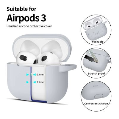 2. Tech-Protect Silikon-Hakenhülle für Apple AirPods 3 – Grau