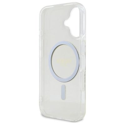 7. Guess GUHMP16MHFGERET iPhone 16 Plus 6,7" transparentes Hardcase IML Glitter Circle MagSafe