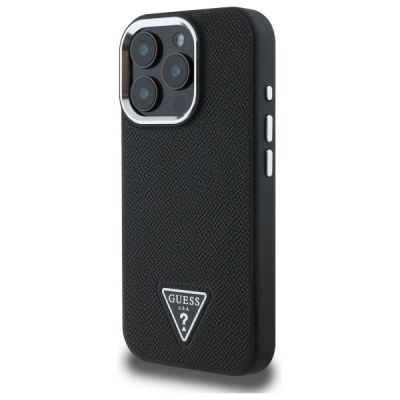 2. Guess GUHMP16XPGTSPSK iPhone 16 Pro Max 6,3" schwarz/schwarzes Hardcase Grained Triangle MagSafe