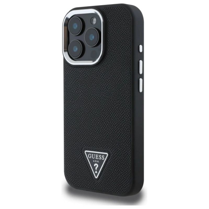 2. Guess GUHMP16XPGTSPSK iPhone 16 Pro Max 6,3" schwarz/schwarzes Hardcase Grained Triangle MagSafe