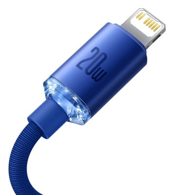 7. Baseus CAJY000303 Lightning – USB-C PD-Kabel 20 W 480 Mbit/s 2 m – blau