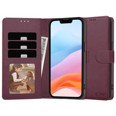 2. Tech-Protect Wallet Case für Samsung Galaxy A26 5G / A17 4G / 5G - Burgunderrot
