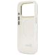 7. Guess IML Gradient Script Metal MagSafe Hülle für iPhone 17 Pro - Weiß