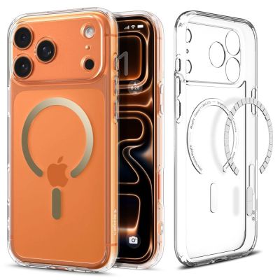 Spigen Ultra Hybrid MagSafe Case für iPhone 17 Pro - Transparent Gold
