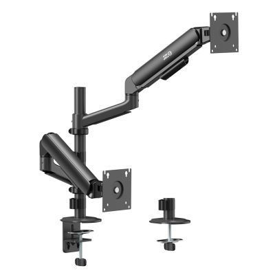 7. ERGO BÜROHALTERUNG / AUFHÄNGER FÜR 2 MONITOREN, GASFEDERUNG, 17"-32", 1-10 kg, MATTSCHWARZ, ER-692 B