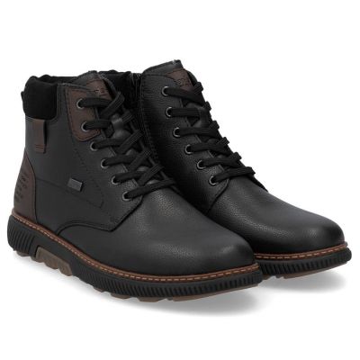 10. Gefütterte wasserdichte Herren-Lederstiefeletten in Schwarz Rieker B3343-00