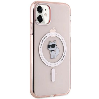 4. Karl Lagerfeld IML Choupette MagSafe Hülle für iPhone 11 / Xr – rosa