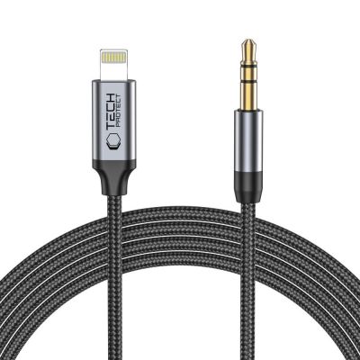 5. Tech-Protect UltraBoost Audio Lightning /Miniklinke 3,5-mm-Kabel 1 m – Schwarz