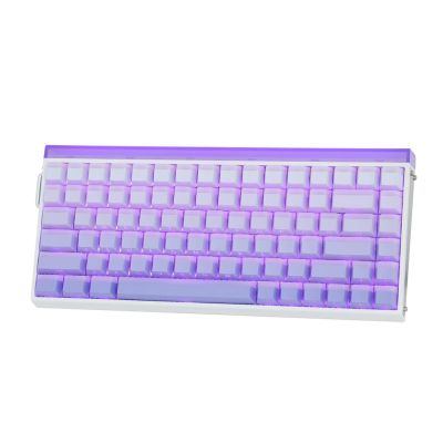 15. HERO84 HE Tastatur mit Dichtung, Weiß+Lila+Farbverlauf+HELL JadeKing Schalter RGB AULA