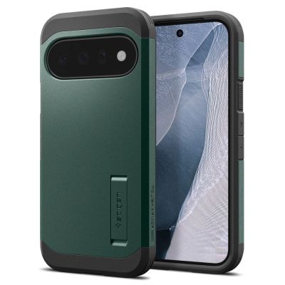 2. Spigen Tough Armor Mag MagSafe Hülle für Google Pixel 11 – Dunkelgrün