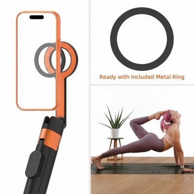 14. Tech-Protect L10S Bluetooth-Selfie-Stick-Stativ – Schwarz und Orange