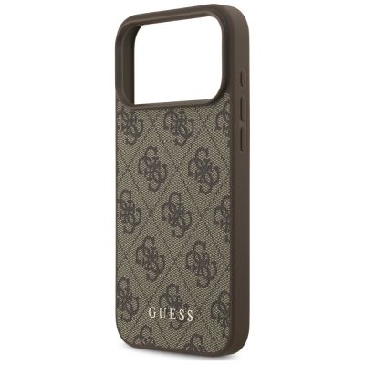 6. Guess 4G Classic Hülle für iPhone 17 Pro Max / 18 Pro Max – Braun