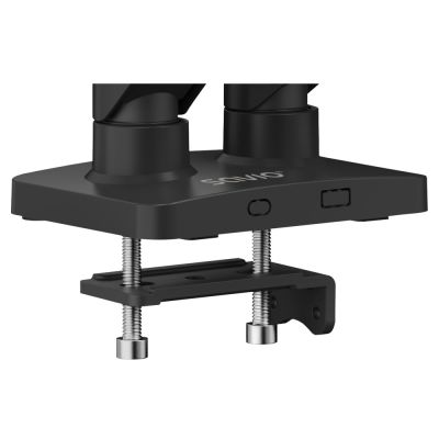 4. SAVIO Doppel-Tischhalterung für Monitore 17"-32", 2 x 2-9 kg, Federung UM-04